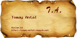 Tomay Antal névjegykártya